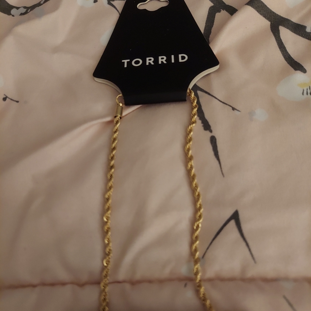 Torrid Crescent Moon Disc Goldtone Necklace-NWT - Picture 2 of 11